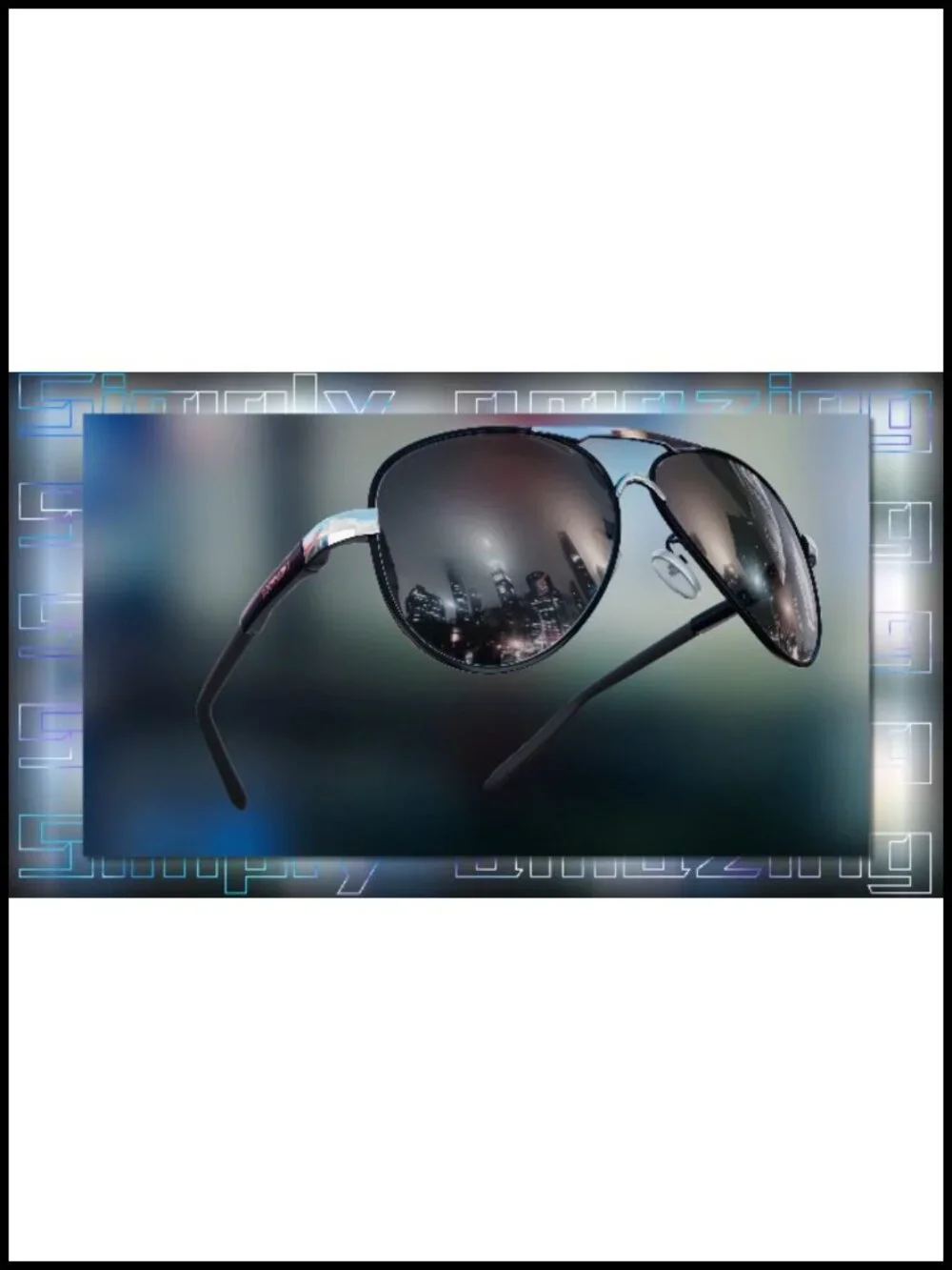 Polarized Aviator Sunglasses UV400 Metal Frame Flat Top Driving Lightweight